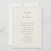 Ecru Dreams Simple Elegant Traditional Wedding Kaart (Voorkant)