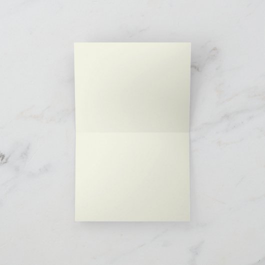 Ecru Elegant Script Monogram - Hartelijk dank Bedankkaart (Binnen)