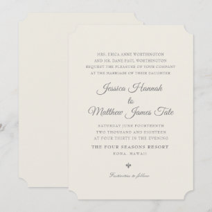 Ecru Faire-part de mariage