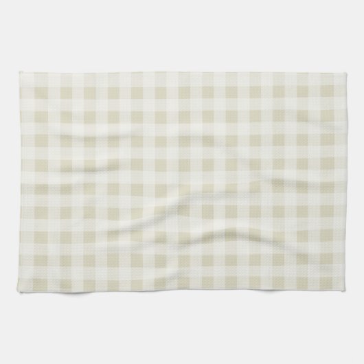 Ecru Gingham; geruit Theedoek (Horizontaal)