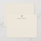 Ecru Hummingbird Notitiekaartje (Voorkant / Achterkant)