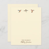 Ecru Hummingbird Stationery Paper (Voorkant / Achterkant)