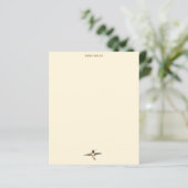 Ecru Hummingbird Stationery Paper (Staand voorkant)