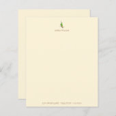 Ecru Hummingbird Stationery Paper (Voorkant / Achterkant)