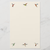 Ecru Hummingbird Stationery Paper Briefpapier (Voorkant)