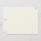 Ecru Ivory White Handwriting Script Name Notitiekaartje (Achterkant)