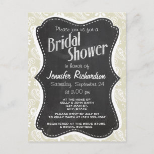 Ecru Paisley Floral;  alkbord Uitnodiging Briefkaart