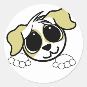 ecs citroenstaartschar cartoon ronde sticker