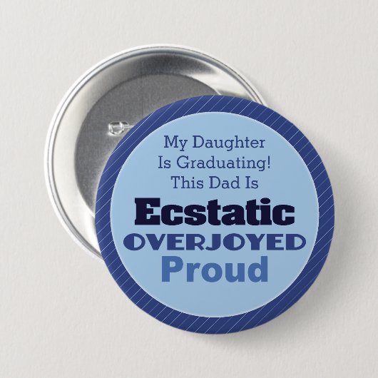 Ecstatisch, overjoyed en rouwerij ronde button 7,6 cm (Voorkant /achterkant)