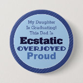 Ecstatisch, overjoyed en rouwerij ronde button 7,6 cm (Voorkant)