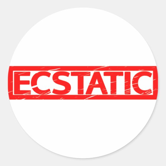 Ecstatisch stempel ronde sticker (Voorkant)
