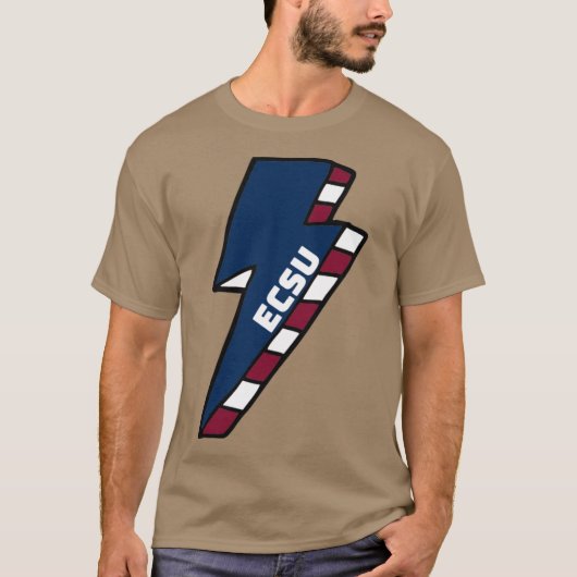 ECSU Eastern Connecticut State University Lightnin T-shirt (Voorkant)
