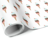 Ecu crème driestukskoekje roze prullenbak cadeaupapier (Rol Hoek)