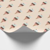 Ecu crème driestukskoekje roze prullenbak cadeaupapier (Hoek)