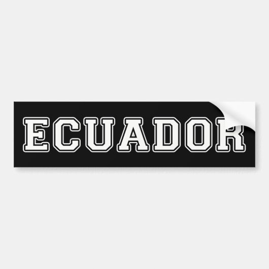 Ecuador Bumpersticker (Voorkant)