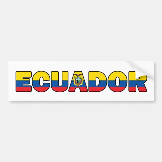 Ecuador bumpersticker (Voorkant)