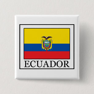 Ecuador-Button Vierkante Button 5,1 Cm