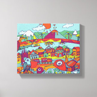 Ecuador Canvas Painting Afdruk