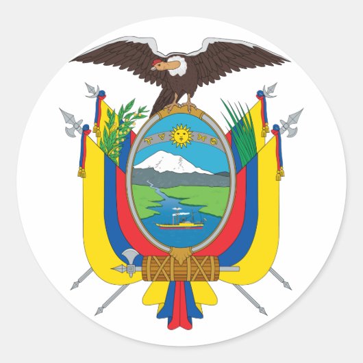 Ecuador Coat of Arms Sticker (Voorkant)