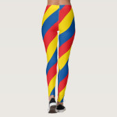 Ecuador: Diagonaal gestreepte nationale vlaggenkle Leggings (Achterkant)