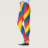 Ecuador: Diagonaal gestreepte nationale vlaggenkle Leggings (Links)