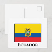 Ecuador (Ecuadoriaans) vlag Briefkaart (Voorkant / Achterkant)