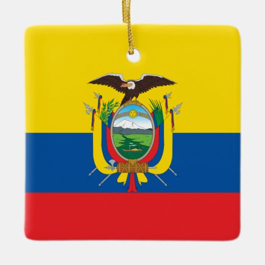 Ecuador (Ecuadoriaans) vlag Keramisch Ornament (Voorkant)