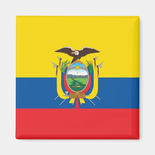 Ecuador (Ecuadoriaans) vlag Magneet (Voorkant)