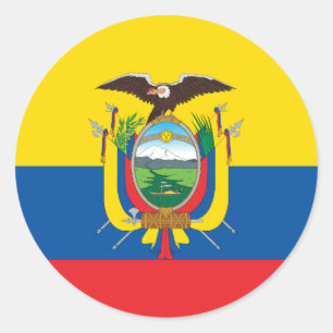 Ecuador (Ecuadoriaans) vlag Ronde Sticker
