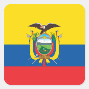Ecuador (Ecuadoriaans) vlag Vierkante Sticker