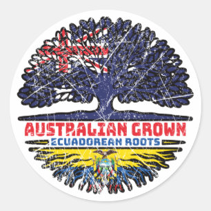 Ecuador Ecuadorian Ecuadoraans Australië Ronde Sticker