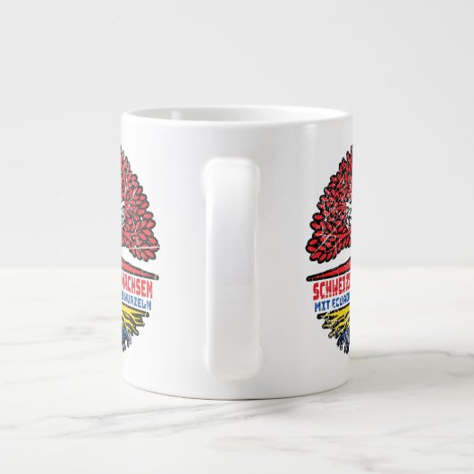 Ecuador Ecuadorianisch Schweizer Schweiz Baum Extra Grote Beker (Achterkant)