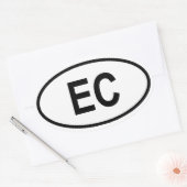 Ecuador "EG" Ovale Sticker (Envelop)