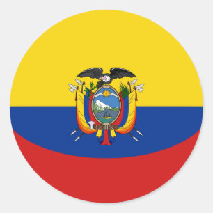 Ecuador Fisheye Vlag Sticker