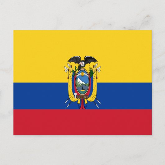 Ecuador Flag Briefkaart (Voorkant)