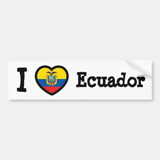 Ecuador Flag Bumpersticker (Voorkant)