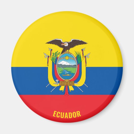 Ecuador Flag Charming Patriotic Magneet (Voorkant)