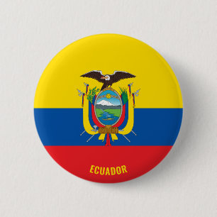 Ecuador Flag Cute Patriotic Ronde Button 5,7 Cm
