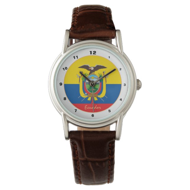 Ecuador Flag, Equateur mode tendance / montre desi (devant)