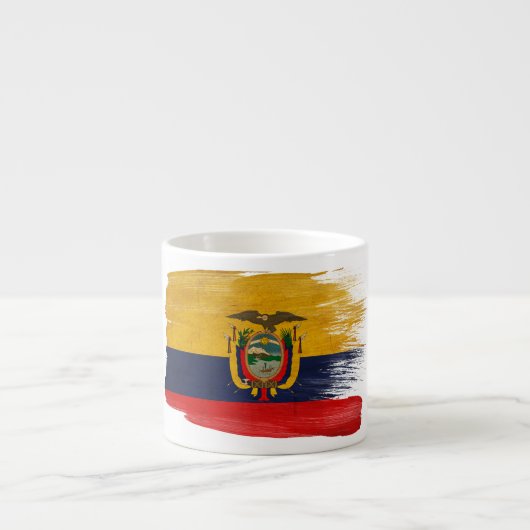 Ecuador Flag Espresso Kop (Voorkant)
