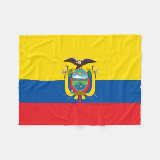 Ecuador Flag Fleece Deken (Voorkant (Horizontaal))