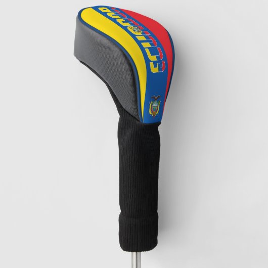 Ecuador Flag Gorheerlijk patriottisch Golfheadcover (Schuin)