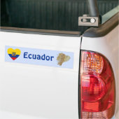 Ecuador Flag Heart + Map Bumpersticker (Op Truck)