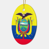 Ecuador Flag Keramisch Ornament (Links)