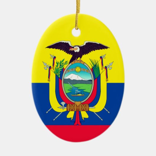 Ecuador Flag Keramisch Ornament (Voorkant)