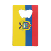 Ecuador Flag Kredietkaart Flessenopener (Achterkant)