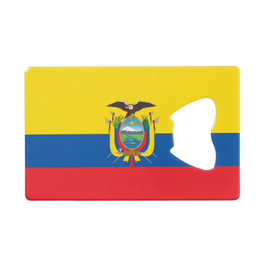 Ecuador Flag Kredietkaart Flessenopener (Voorkant (Horizontaal))