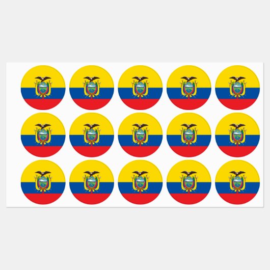 Ecuador Flag Labels (Vel)
