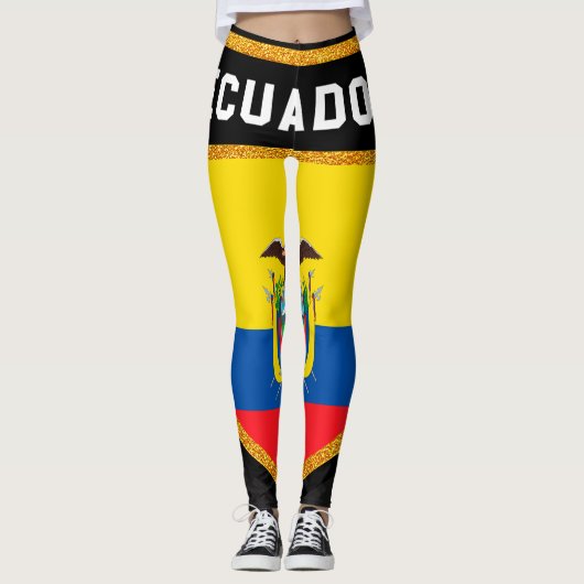 Ecuador Flag Leggings (Voorkant)