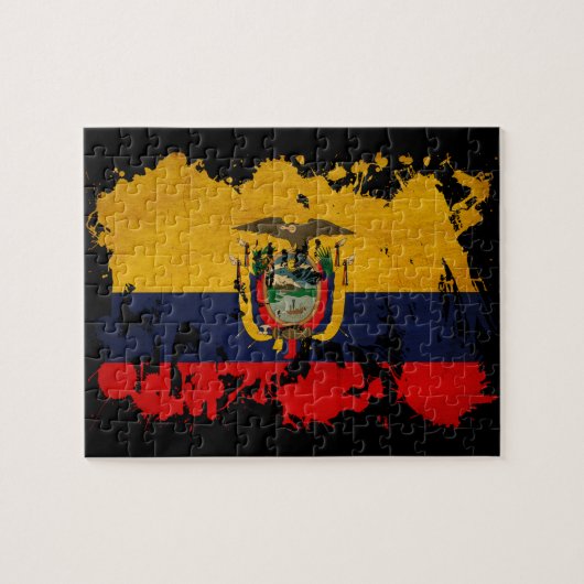 Ecuador Flag Legpuzzel (Horizontaal)